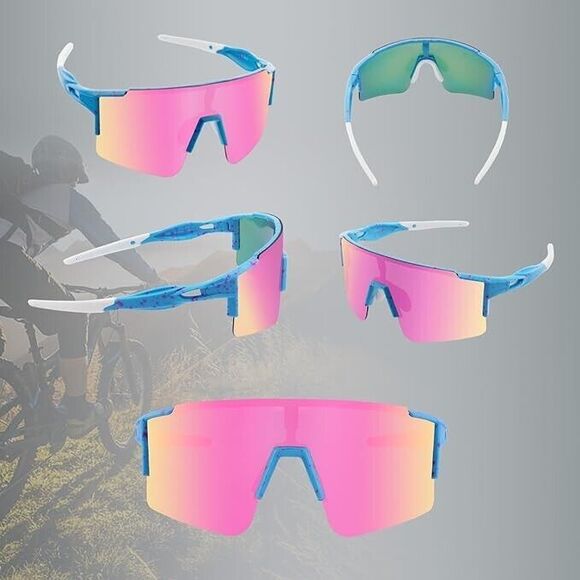 BangLong Cycling Sunglasses Polarized Sports Glasses for Men Women with 3 Lenses - Picture 5 of 7